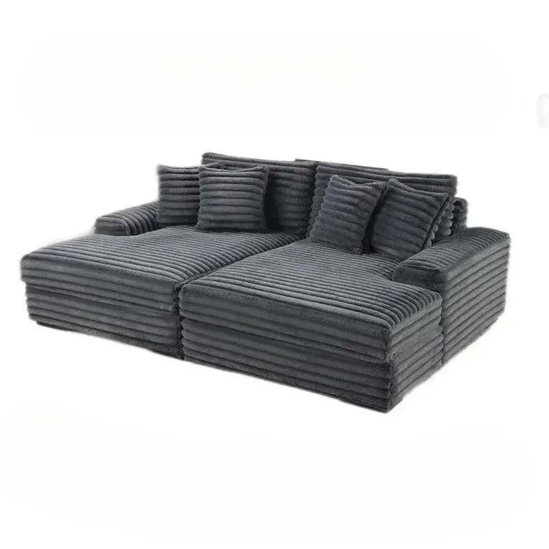 -Kingsoft 2025 Modern Compression Sofa Bed Box Popular Corduroy Design Apartment Loft Living Room Manufacturing