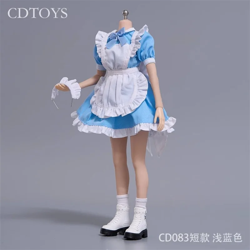 ما قبل البيع CDTOYS CD083 1/6 أنثى الجندي أبيض وأسود خادمة لوليتا فستان لطيف الملابس نموذج ل 12 ''عمل أرقام الجسم