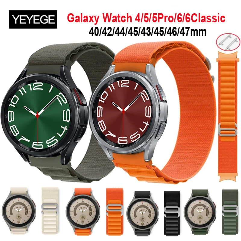 

Ремешок Alpine для Samsung Galaxy Watch 4 6Classic, браслет для Galaxy Watch 6 5 4 40 44 мм 5Pro 45 мм, 47 мм 43 мм 42 46 мм