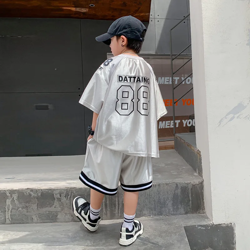 children's basketball jersey set summer 2026 new boys' jersey medium and older children's sportswear two-piece set summer