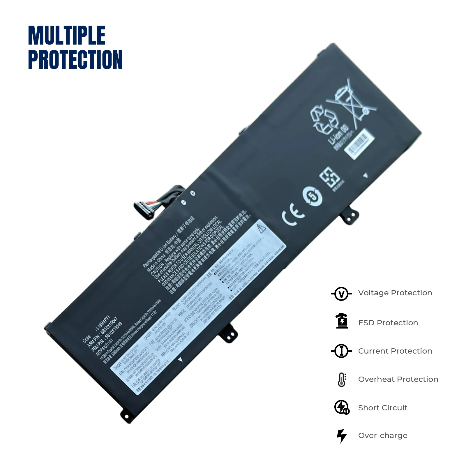 YOOFAN L19M4P71 L19C4P71 L19L4P71 Battery For Lenovo ThinkPad X1 Extreme Gen 3 2020 TP00099D SB10X19048 SB10X19047 15.36v 80WH