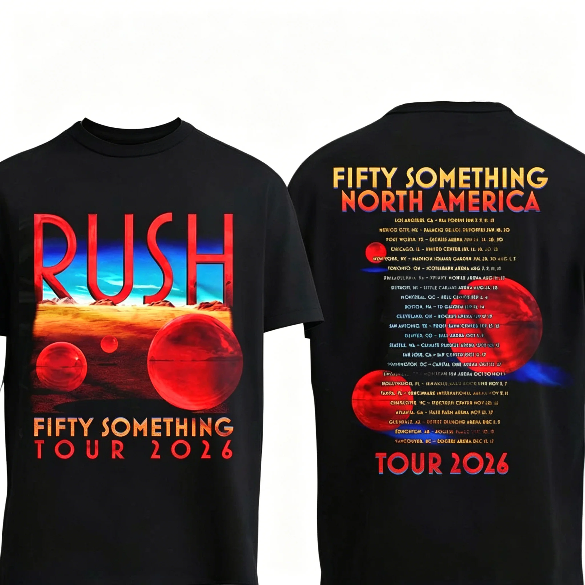 Rush Band Fifty Something Tour 2026 Merch Rush Stage kids T-shirt 100%Cotton Clothing Unisex Men‘s Women T-Shirts Y2k Casual Fan