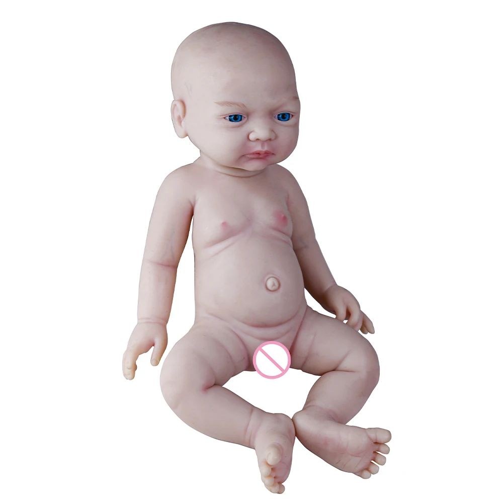 COSDOLL 45CM 다시 태어난 아기 인형 현실적인 베이브 소녀 인형 전신 부드러운 실리콘 생일 선물 DIY 그릴 인형 실물 같은 비비 장난감
