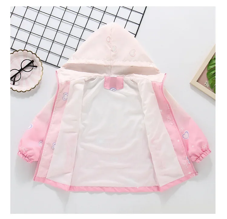 Niedliche Chiikawas Hachiware Usagi Mädchen Kapuzenjacke, Kinder-Windjacke, Outdoor-Freizeitjacke, wasserdichte Jacke, Reißverschlussjacke, Oberbekleidung. – Detail 6