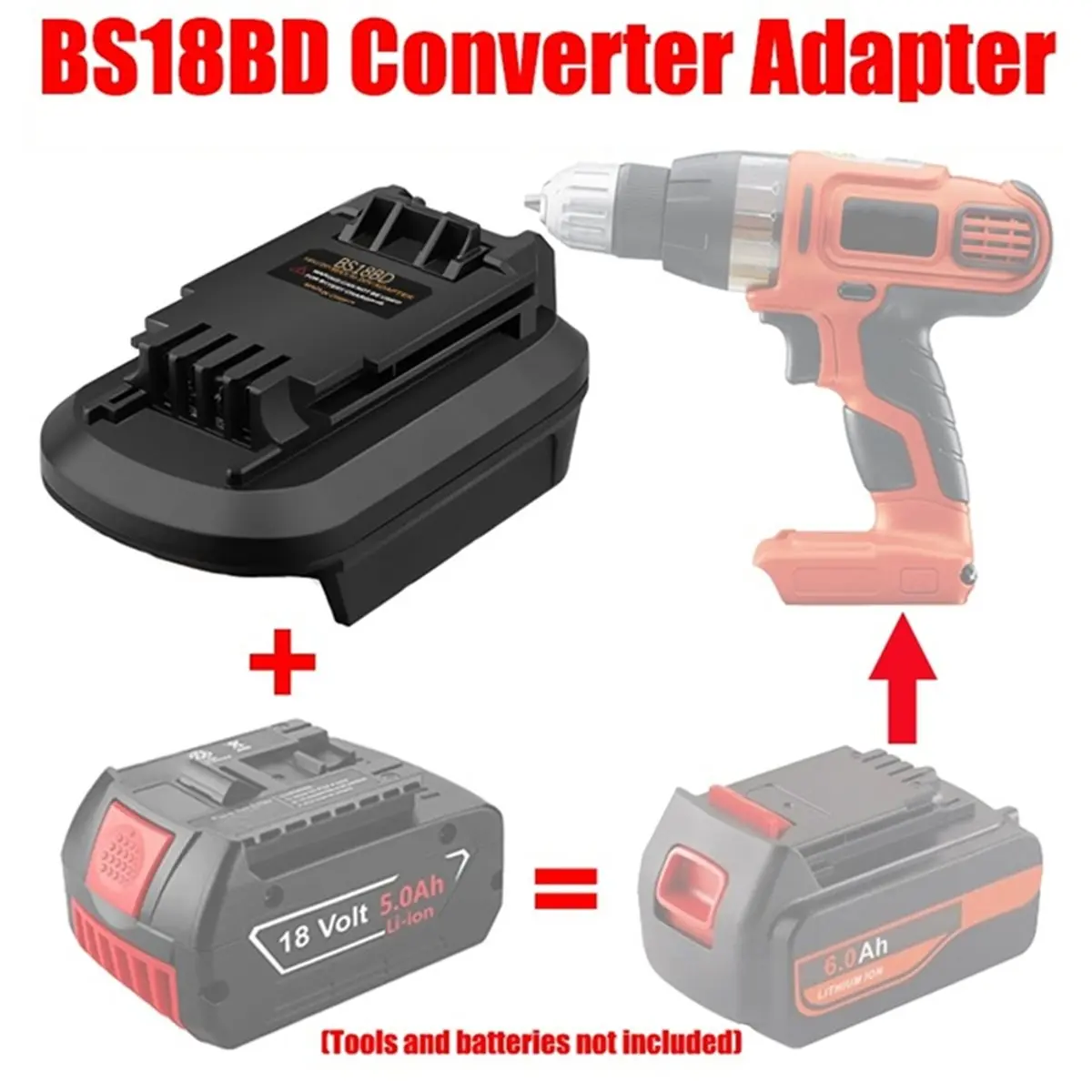 A78I Battery Adapter BS18BD for 18V Series Li-Ion Batteries Convert to Work for 18V 20V Power Tools