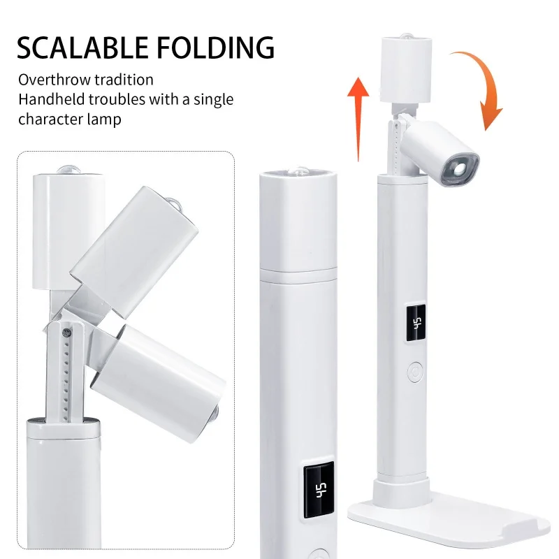 Nowa Składana Lampka do Paznokci z Możliwością Ładowania, Mini Lampa do Suszenia Paznokci, Narzędzie do Manicure do Użytku Domowego i Podróżnego