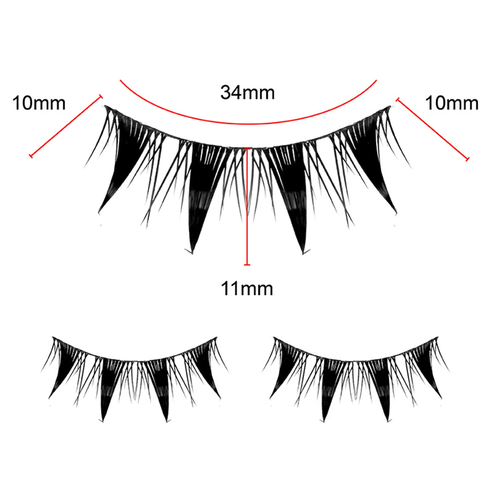 5 Paar Cat Eye dichte falsche Wimpern vergrößern Ihre Augen Sonnenblume Anime Manga Wimpern für natürliche dramatische Augen-Make-up-Tools