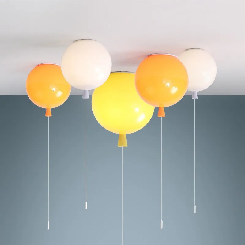 Nordic Children's Room Color Balloon Simple Modern Bedroom Kindergarten Aisle Corridor Decoration Ceiling Lamps