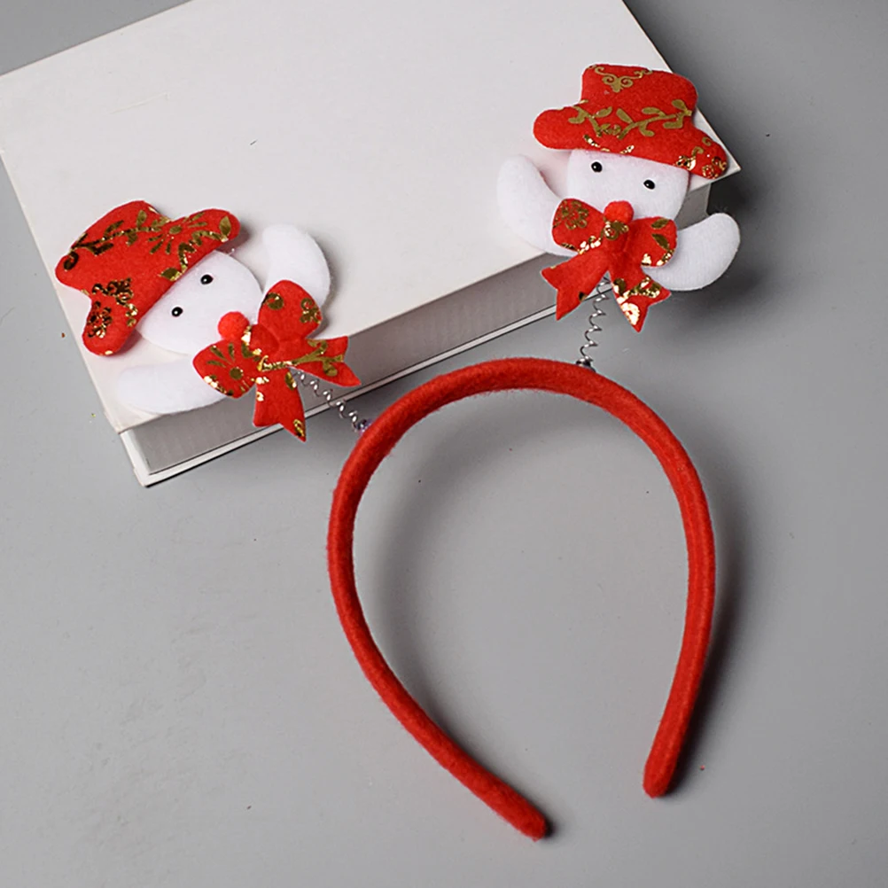 

5pcs Christmas Headband Decorative Snowman Santa Hair Accessories For Kids Party Costume Carnival Lightweight Comfortable Fit