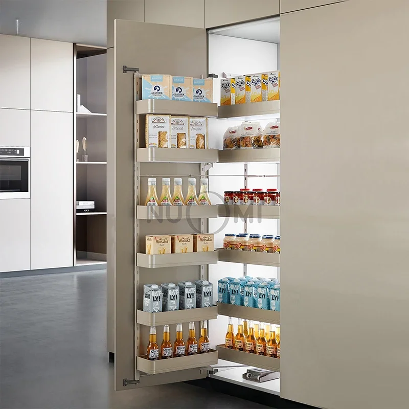 

Kitchen Pantry Unit Cabinet Organizer Linkage Sliding Basket Pantry Organizer Kitchen Storage