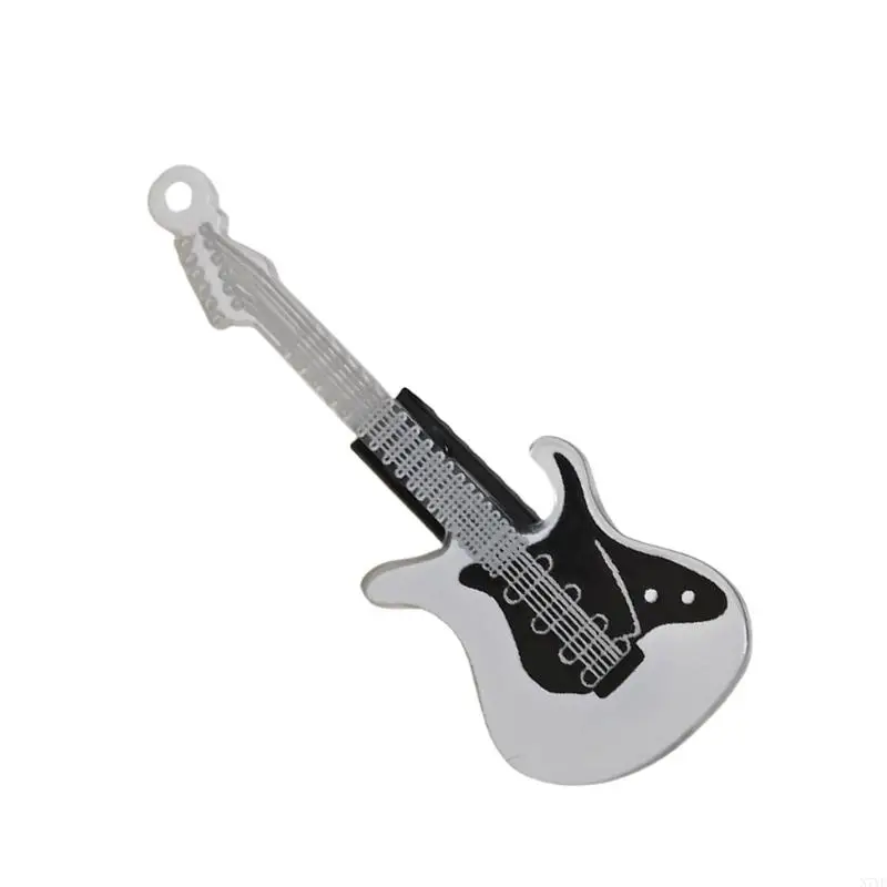 N7YF Centro cabello Música novedosa Música Forma guitarra con estilo para Lady Girl
