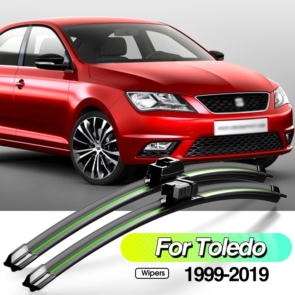 

For Seat Toledo MK2 MK3 MK4 1999-2019 2pcs Front Windshield Wiper Blades Windscreen Window Accessories 2000 2004 2009 2016 2018