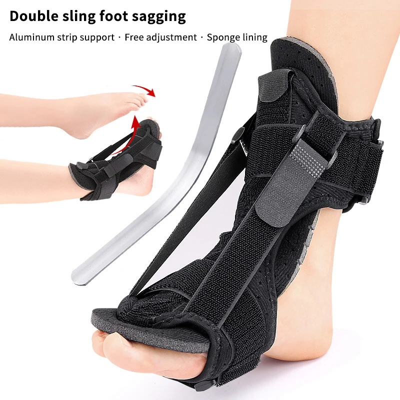 

Adjustable Foot Drop Orthosis Brace Ankle Support With Plantar Fascia Support And Aluminum Strip Splint Reinforcement Tool
