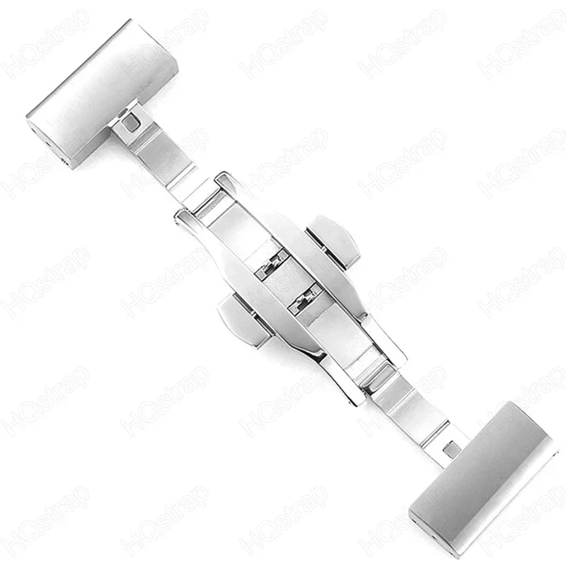 16mm 18mm 20mm 22mm Butterfly Buckle Watch Strap Button  Double Press Stainless Steel Buckles Strap Clasp Watches Accessories