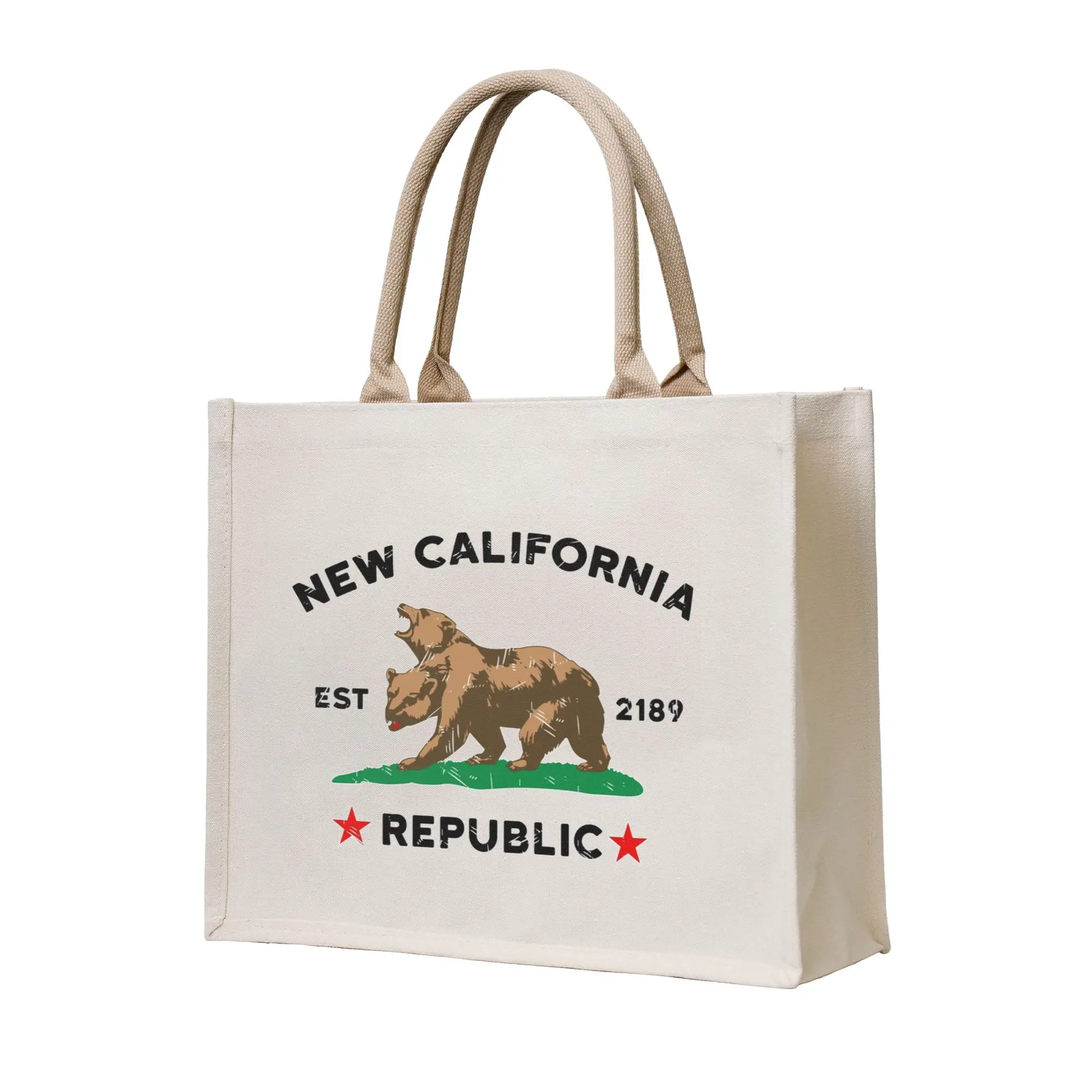

Новая холщовая сумка-шоппер California Republic, складная сумка-тоут для женщин, дорожная сумка через плечо