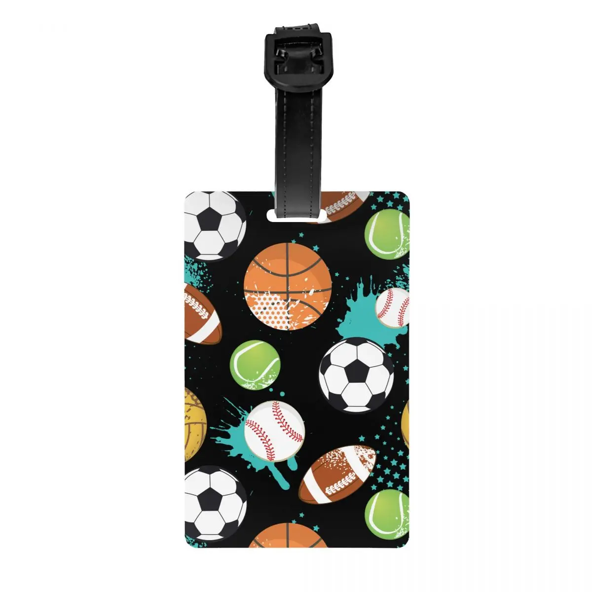 Custom Basketball Soccer Football Baseball Tennis Luggage Tag for Suitcases Cute Baggage Tags Privacy Cover Name ID Card