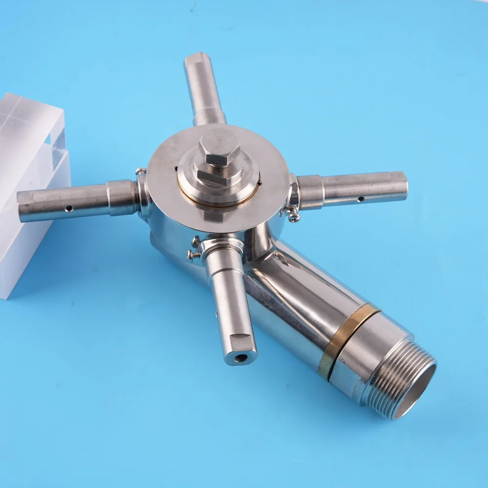 KT-599 Upgrade Large Flow Rate Industrial Tank Washing Spray Nozzle Powerful 360° Rotating High Pressure Tank Cleaning Nozzle