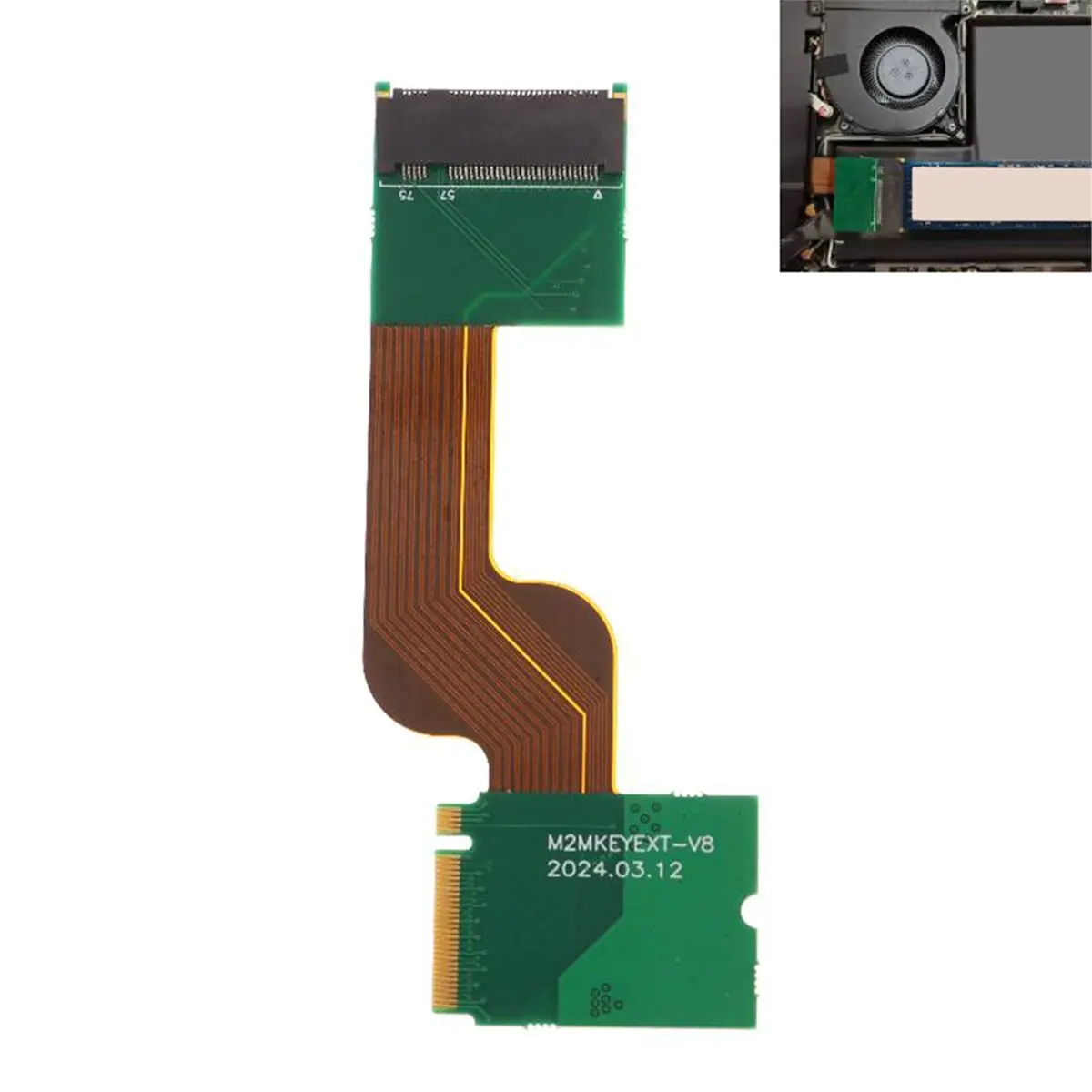 2pcs for Oled SSD Hard Drive Conversion Flexible PCB PCIe4.0 M.2 2230 to 2280 Cable 4T 8T Adapter Module
