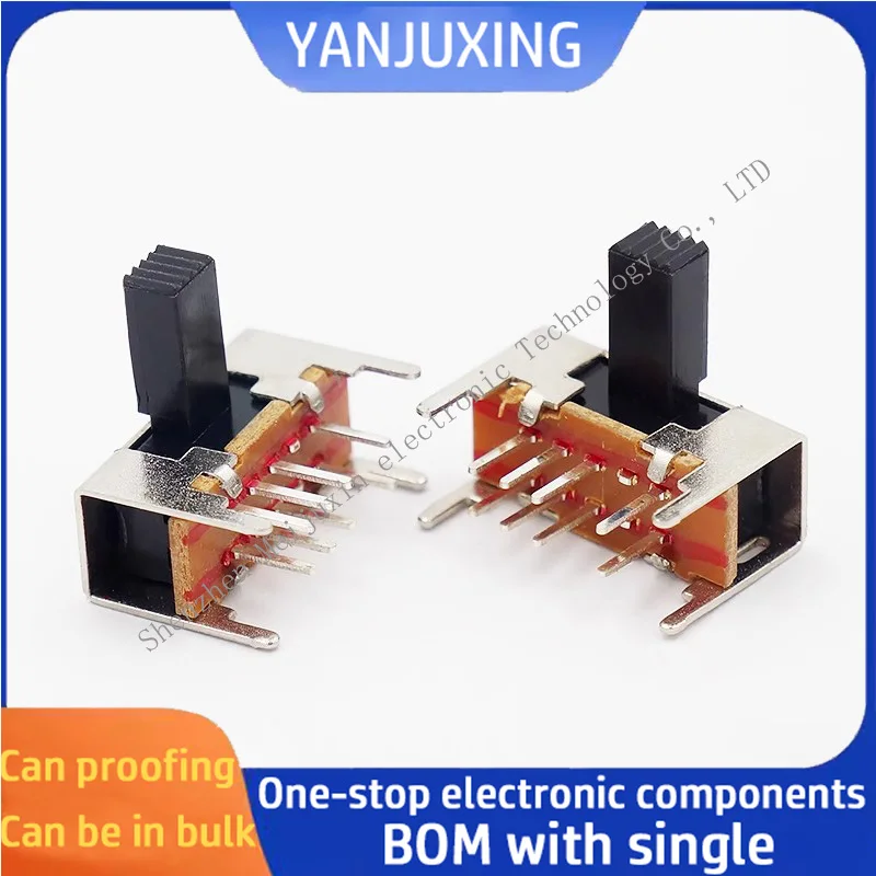 

10pcs/lot Toggle switch SK23D05 3 gear side pull switch Left three right audio power amplifier horizontal sliding switch