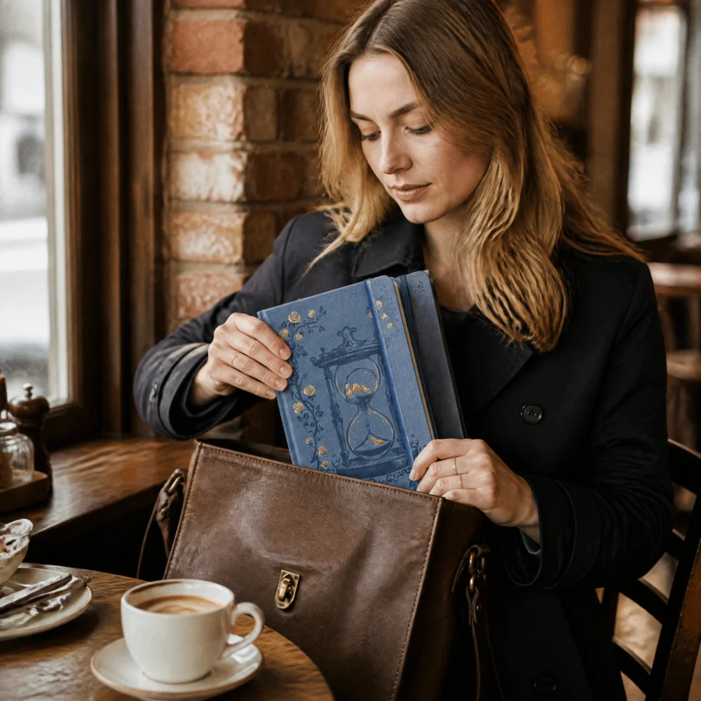 PU Leather Hardcover Journal Notebook Hardcover Vintage PU Leather Vintage Diary Sturdy Hard-Shell Cover Elegant Retro