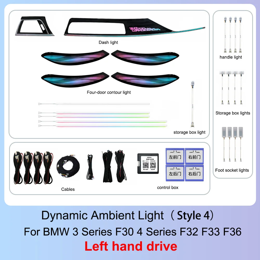 Dynamische Actieve Omgevingsverlichting Voor BMW 3 Serie F30 4-serie F32 F33 F36 LED Licht Upgrade Accessoires Sfeerverlichting