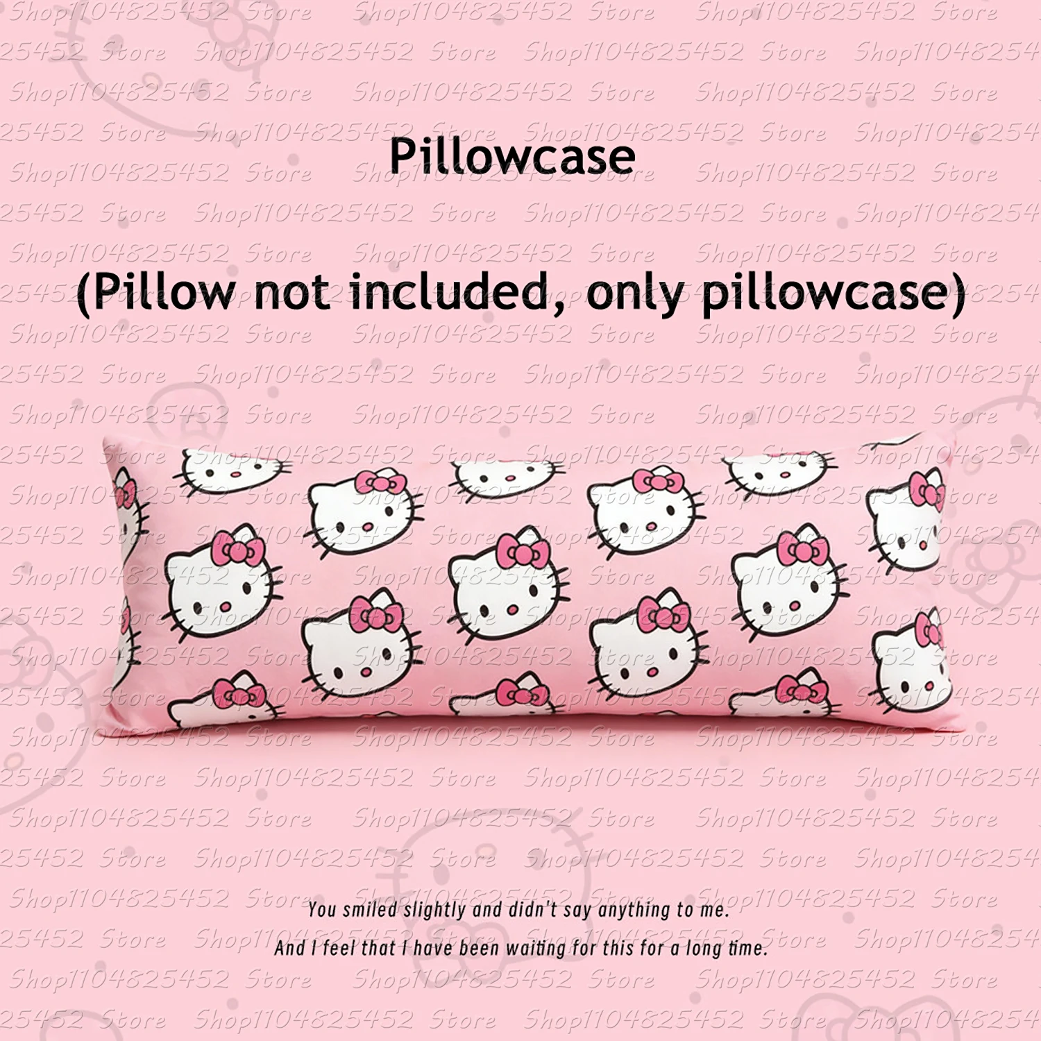Hello Kitty doppelseitiger kurzer Plüsch-Kissenbezug für Wohnzimmer, Sofakissen, Dakimakura-Kissenbezug, waschbares Kissen