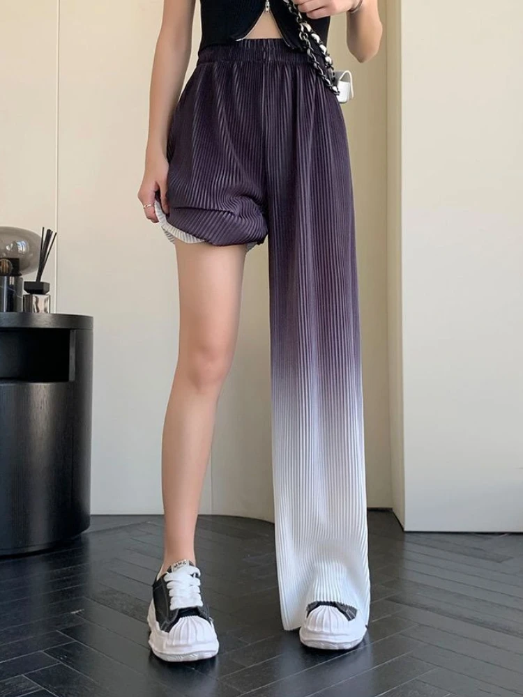 

Цветные женские брюки с высокой талией, широкие длинные осенние уличные брюки Y2k, оригинальная классическая новинка, одежда Xxl, женские брюки G