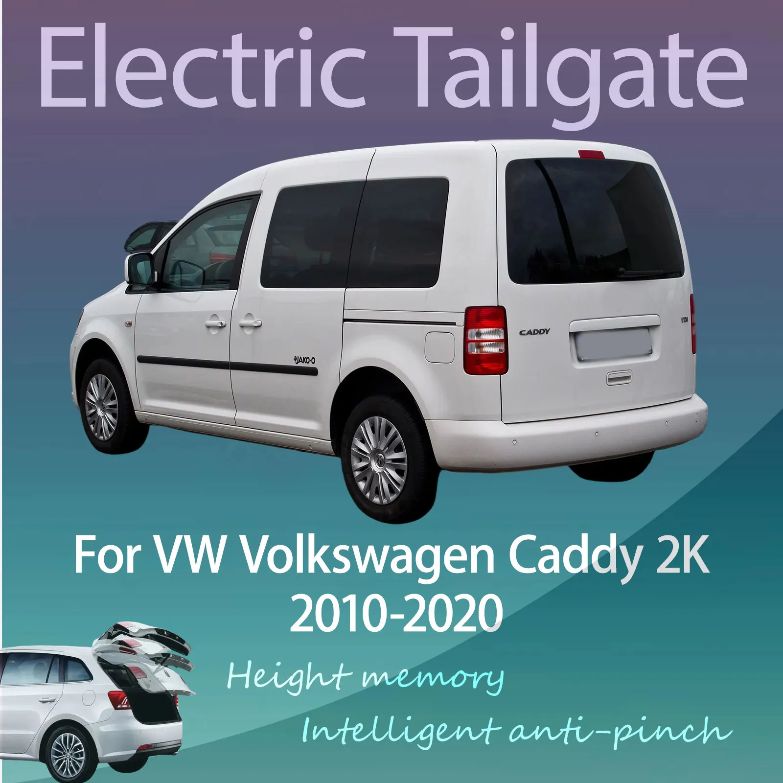 For VW Volkswagen Caddy 2K 2010-2020 Electric Modified Tailgate Intelligent Height Automatic Lifting