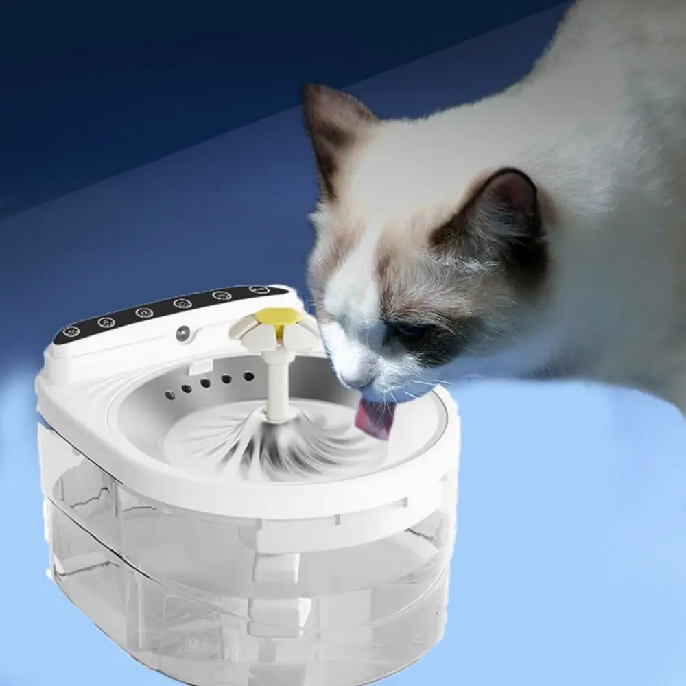 

3L Wireless Cat Water Fountain Large Capacity Smart Pet Water Dispenser Stainless Steel Tray Rechargeable Cat Drinker Bowl Home