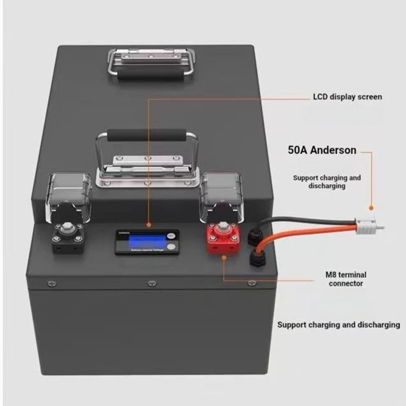 48V  Li-ion Lithium Battery Replacement 100Ah 150Ah  with  5kWh 7kWh Backup Power for Golf Cart RV EV Solar System