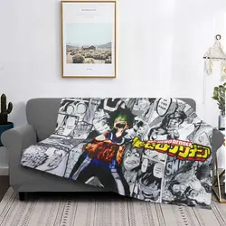 My Hero Academia Anime coperte flanella inverno Midoriya Izuku coperte morbide portatili per letto copriletto da viaggio