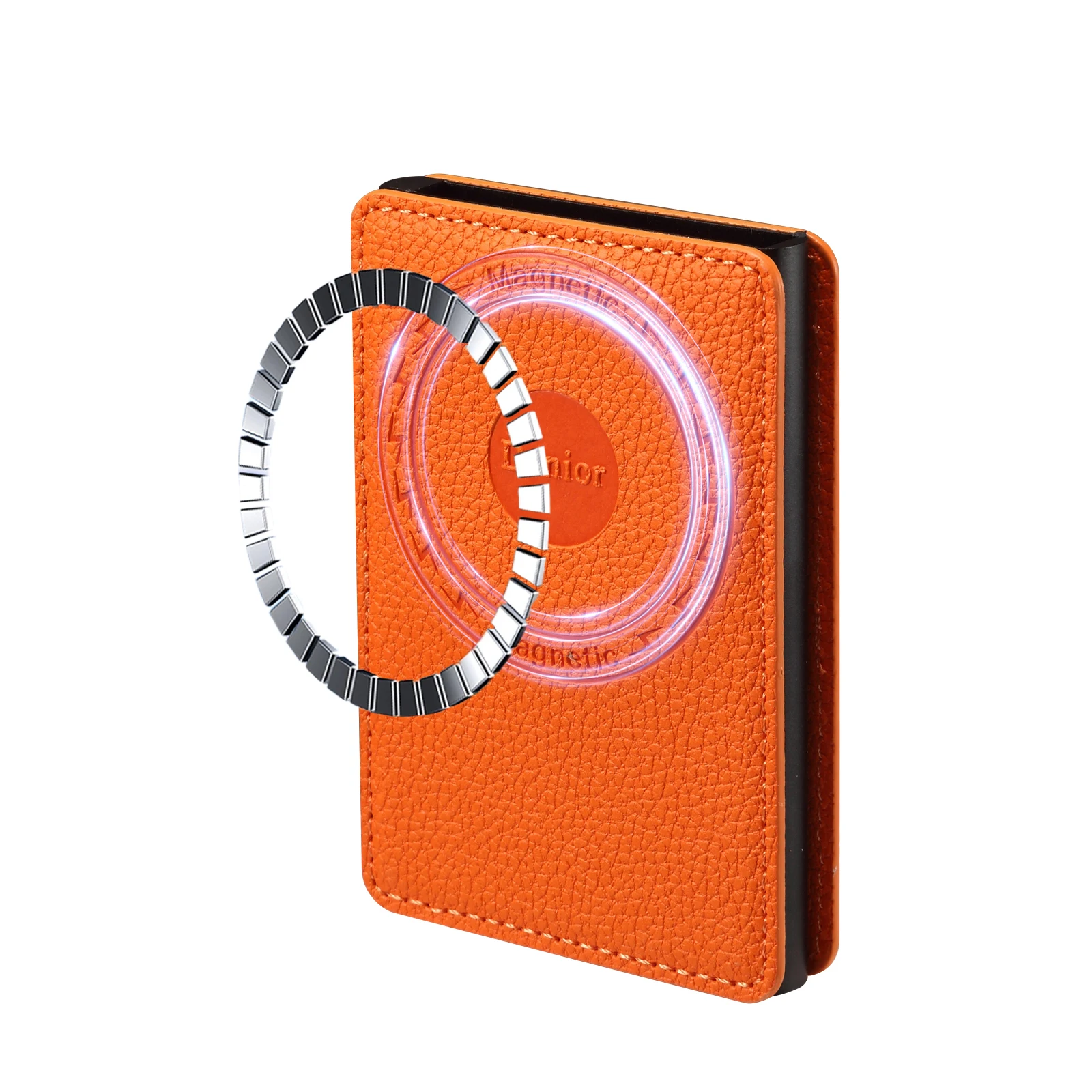 حقيبة بطاقات مغناطيسية من Denior Magsafe، صندوق بطاقات متعدد الوظائف من النوع الضغط، يمكن أن يحمل 6-8 محفظة جلدية لبطاقات الائتمان #3