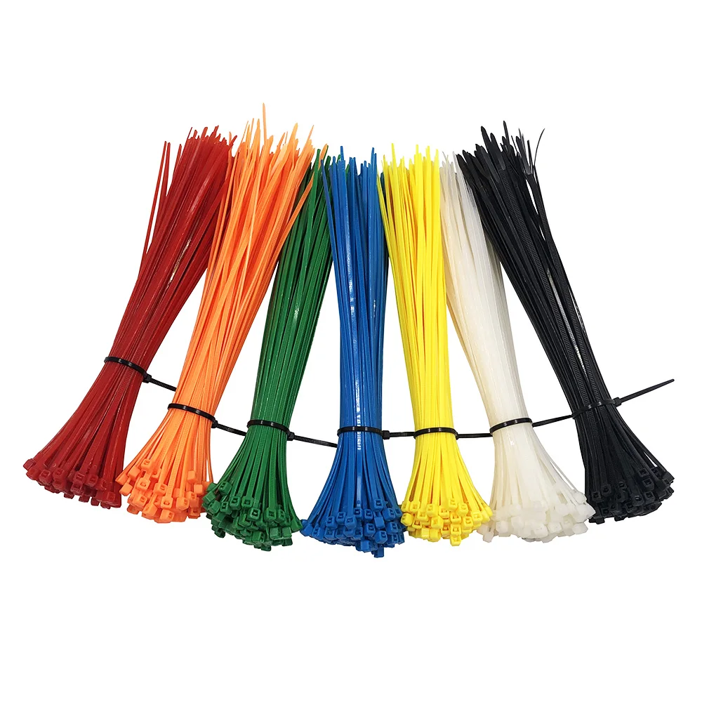 100pcs/bag 10 Color 2.5mmx100mm 2.5mm*100mm Self-Locking Nylon Wire Cable Zip Ties Cable Ties White Black Organiser Fasten Cable