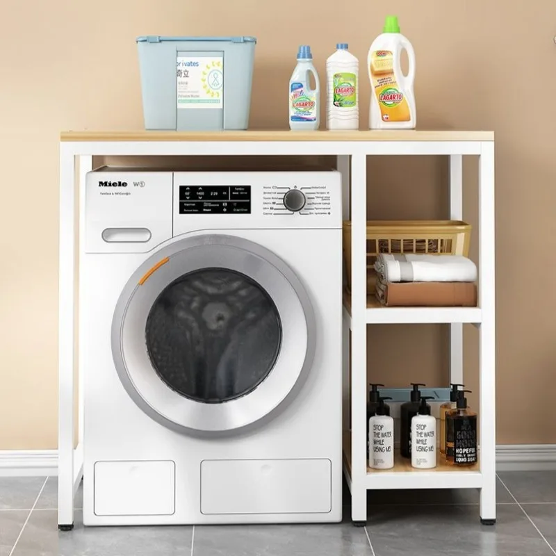 Metal Classic Stable Bathroom Shelf Multi-layered Floor-standing Washing Machine Rack High Load-bearing Modern Simple Home Decor
