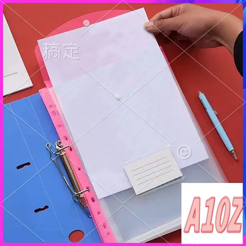 

0Z-Binder Pockets For 3/4/11 Ring Binder, Pocket Folder, Expandable Document Organizer With Snap Button And Label 12Pack