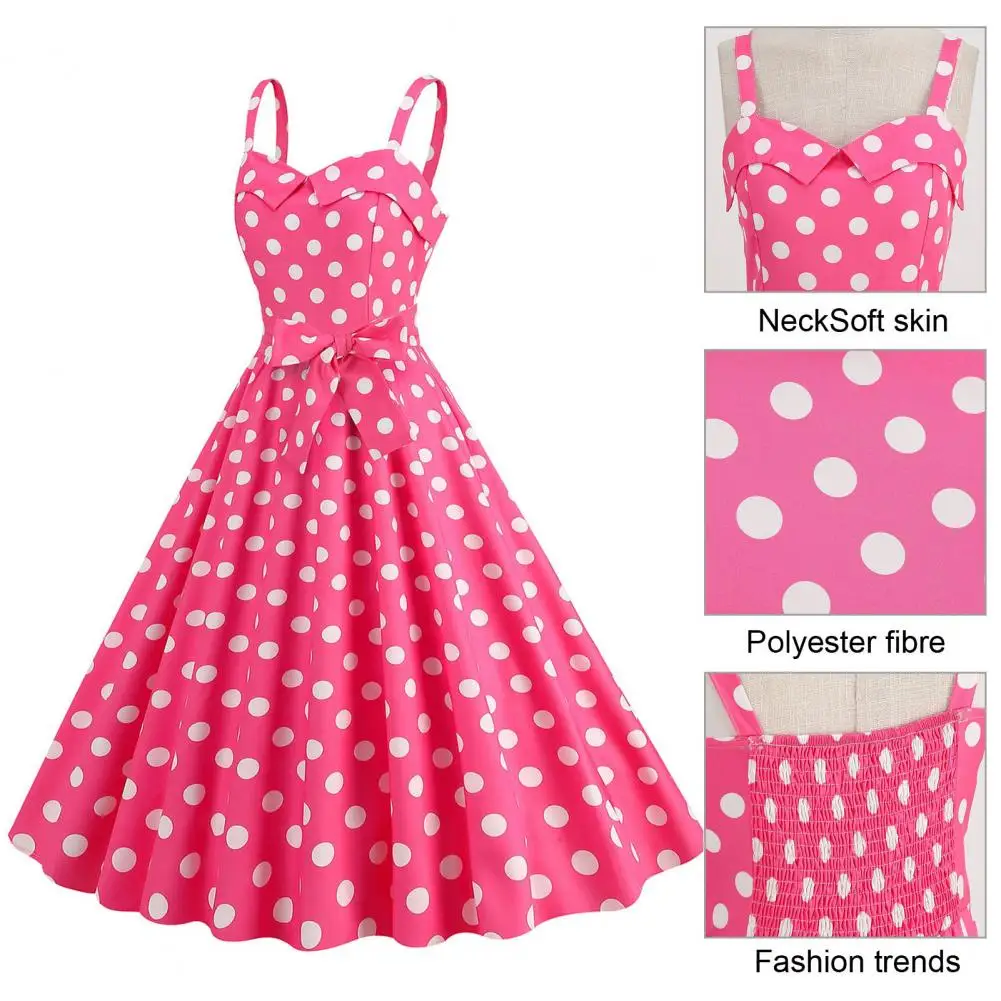 Women Dress Princess Style A-line Big Hem Shirring Ruffle Color Matching Tight Elastic Waist Sleeveless Christmas Party Prom Dre