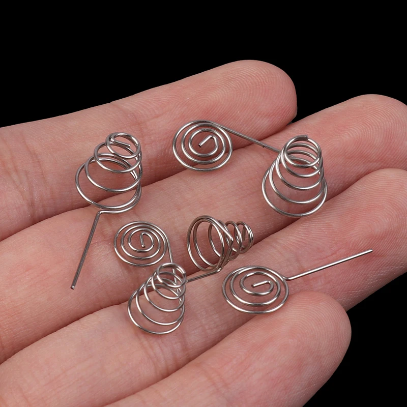 (BBQ4)5PCS AAA Battery NIckel Wire Spring AA Battery Negative And Positive Coils Spring Contact Plate DIY Accessories