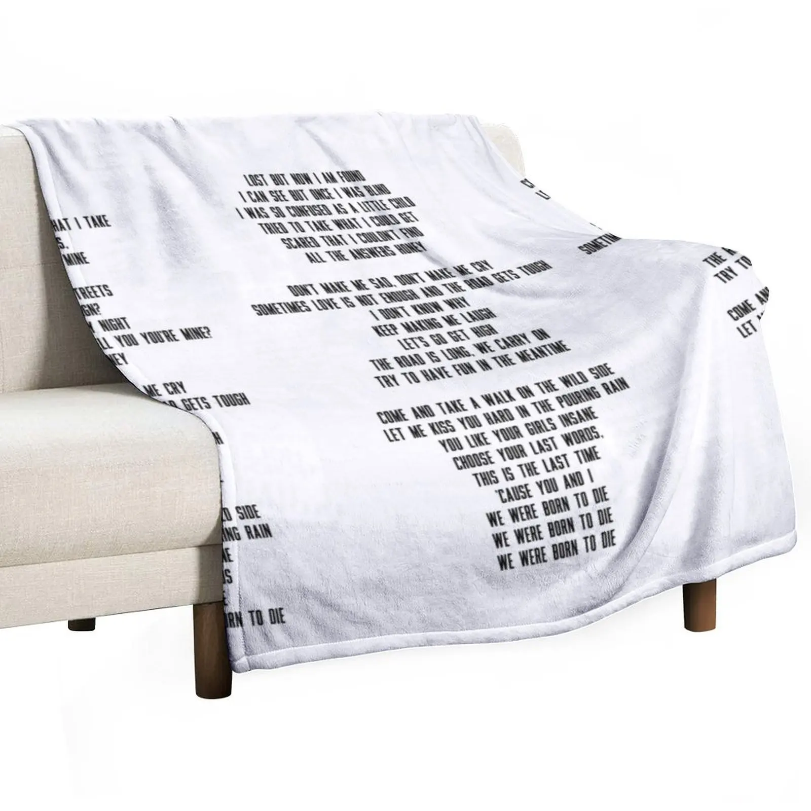 Born To Die Throw Blanket Camping valentine gift ideas Blankets For Bed Soft Big Blankets