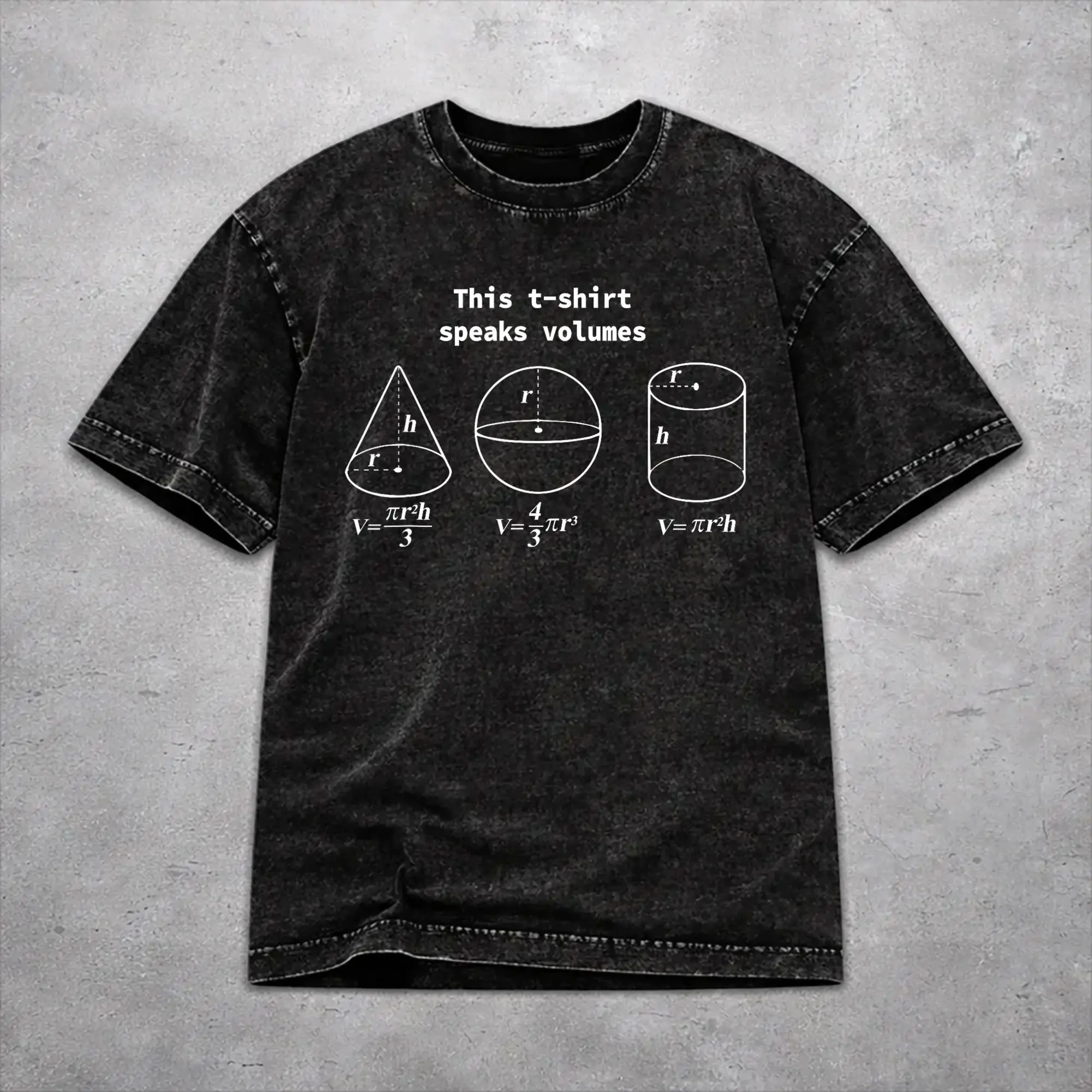 Printed This T-Shirt Speaks Volumes Funny Maths Science Geeky Pun  Washed Shirts Merch Oversize T-Shirt  Men Women Tee