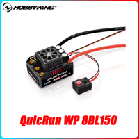 HOBBYWING QuicRun WP 8BL150 G2 150A 3-6S Brushless ESC for 1/8 RC Model Car LCD LED ESC Program Card Buggy Accessories