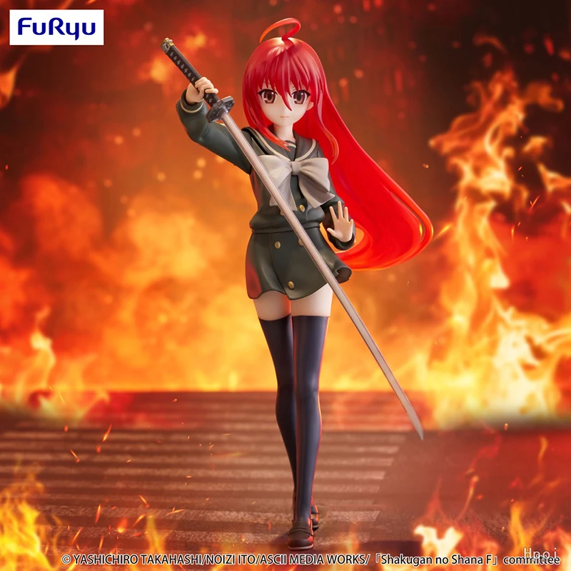 Original Anime Figure 18cm FuRyu Trio-Try-iT Shakugan no Shana Figuras Anime Shana Model Toy Desktop Ornaments Gifts