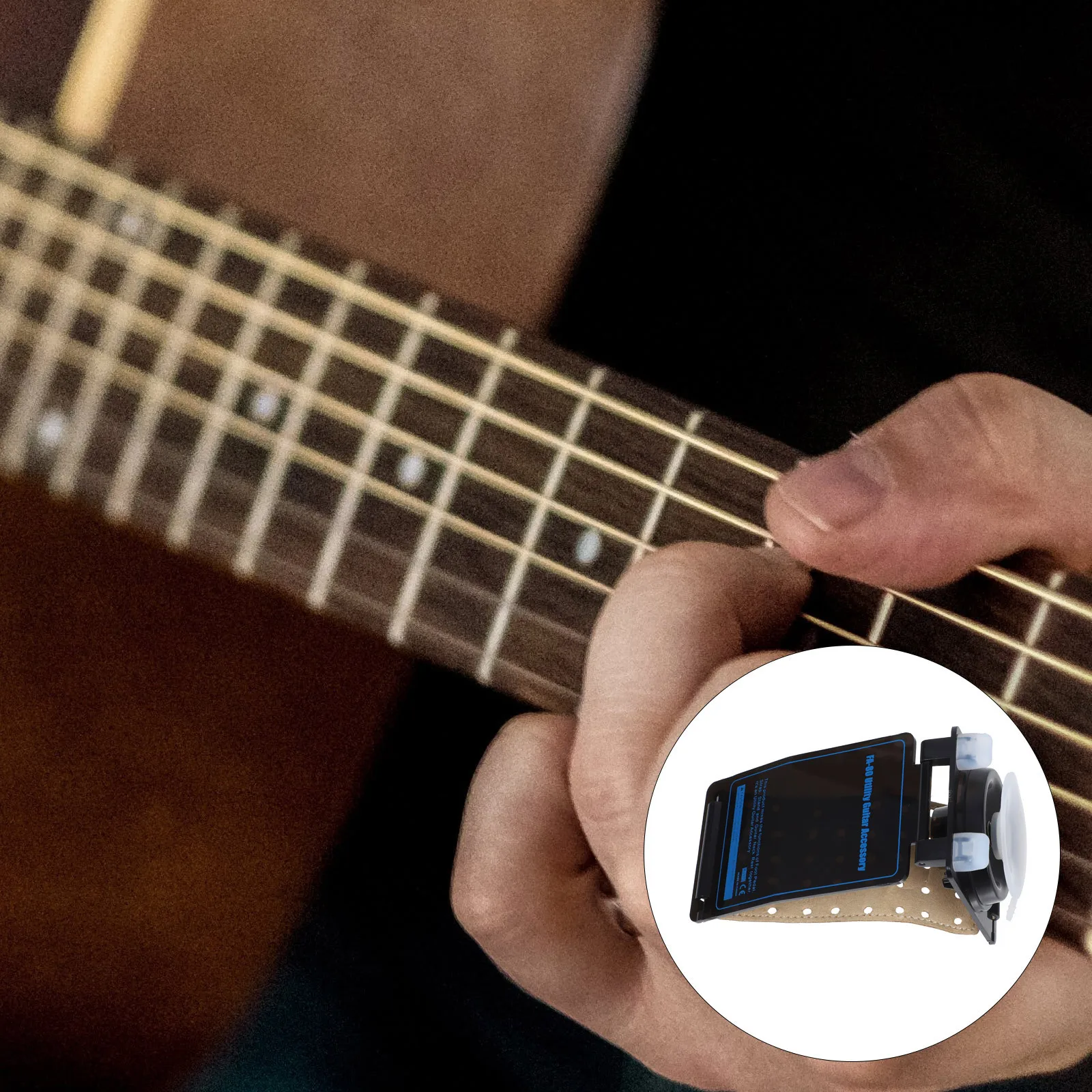 

Guitar Foot Rest Stand Acrylic Strong Structure Suction Cup Mount Multi-Holes Design Breathable Comfortable For Long Playing