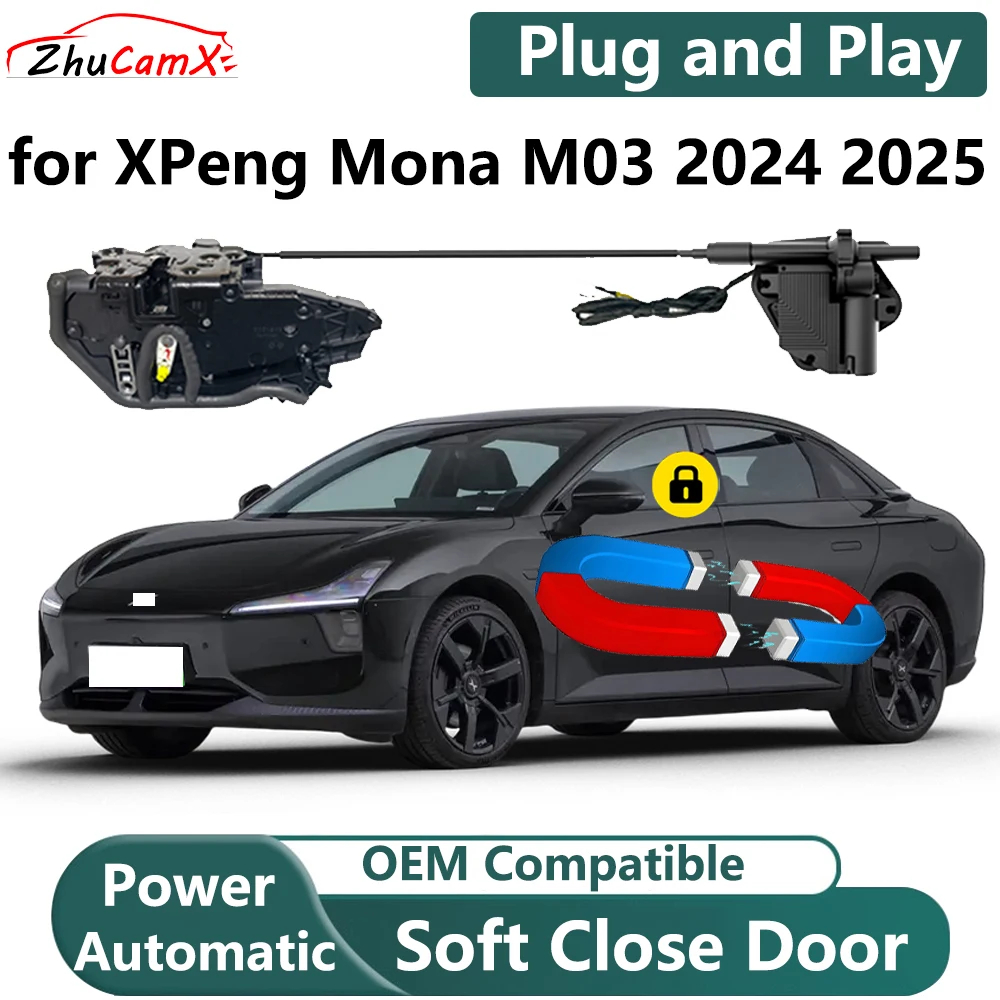 ZhuCamX for XPeng Mona M03 2024 2025 Car Electric Soft Close Door System Power Closing Door Latch Lock OEM Plug and Play
