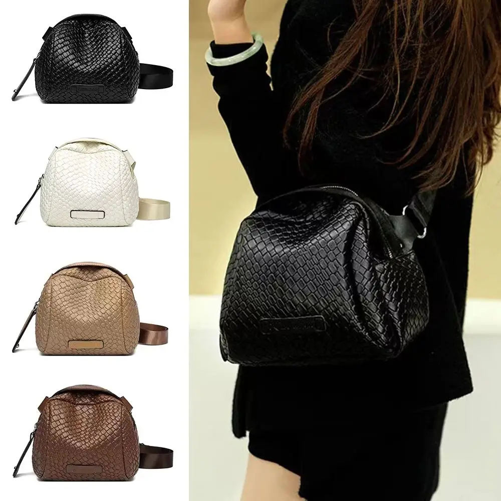 Luksusowa marka Shell Bag Women Crossbody Bag Woven pattern Shoulder Bags Leather Chest Bag Fashion Phone Purses Ladies Waist Bags