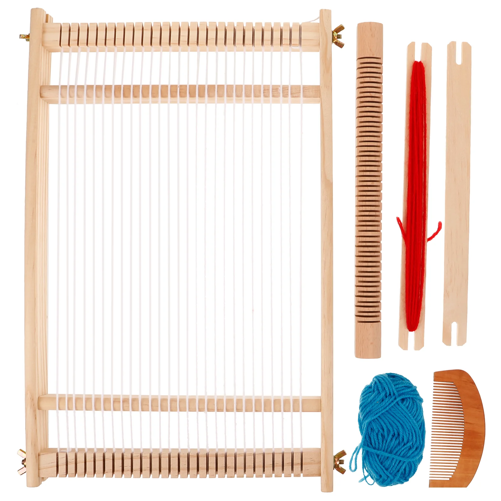 

Loom Toy Wooden Handloom Weaving Tool DIY Kids Toys Sewing Machine Bamboo Child