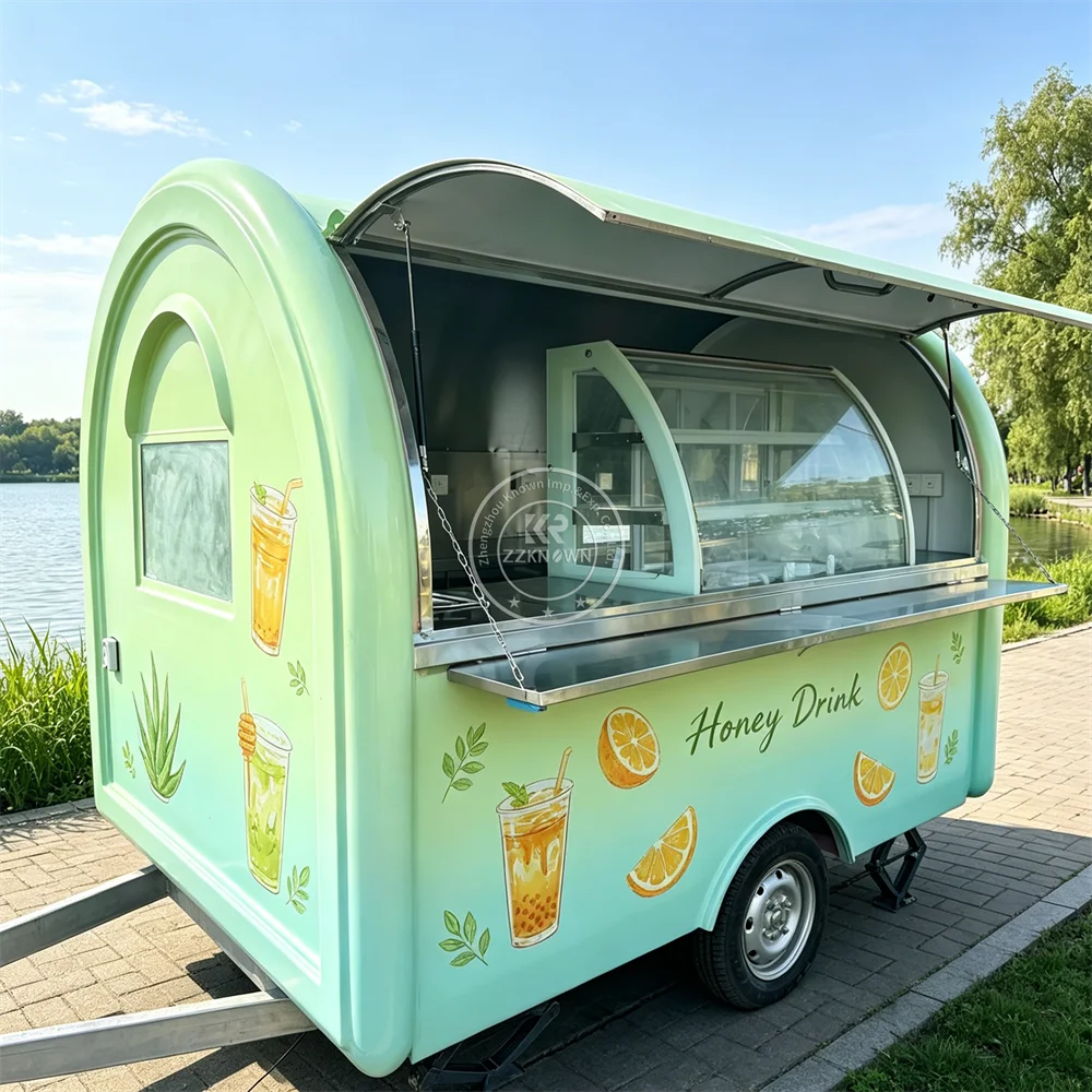 

Custom Food Trailer Mobile Burger Churros Hot Dog Bbq Cart Concession Trailer Ice Cream Fast Food Truck With Full Kitchen