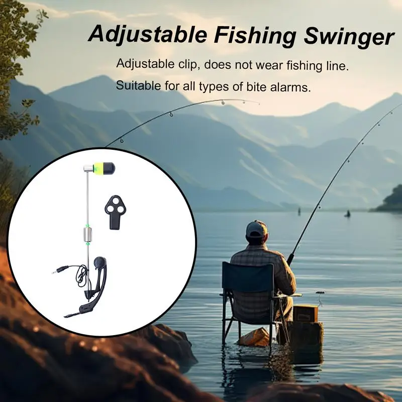 Fishing Indicator Fish Bait Alarm Adjustable Fishing Alarm ABS Headlight Screw Button Bite Bait Alarm For Family Friends