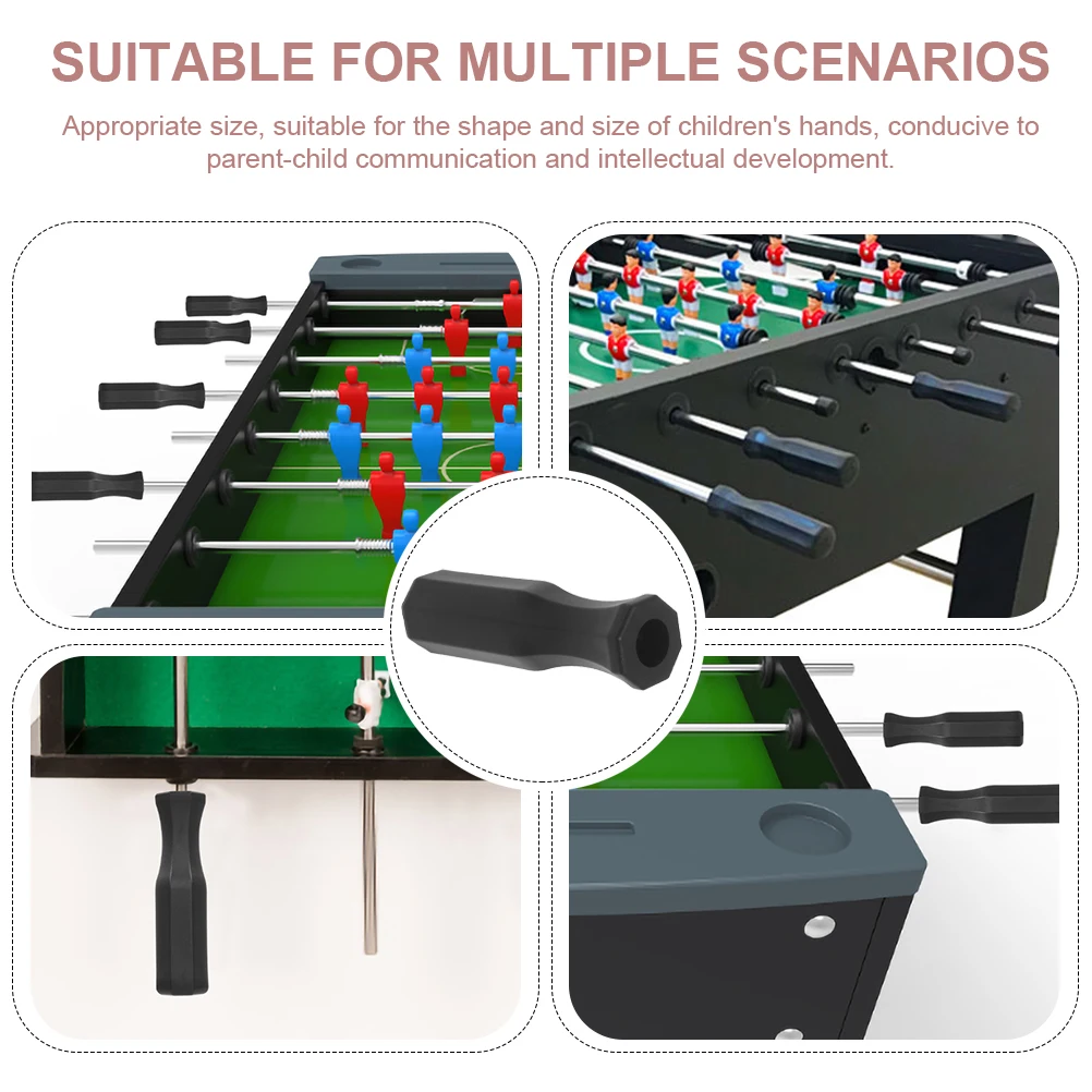 

8pcs Handles PVC Plastic Replacement Grips Kids Practical Foosball Grips Soccer Rod Parts Table Football Game Accessories
