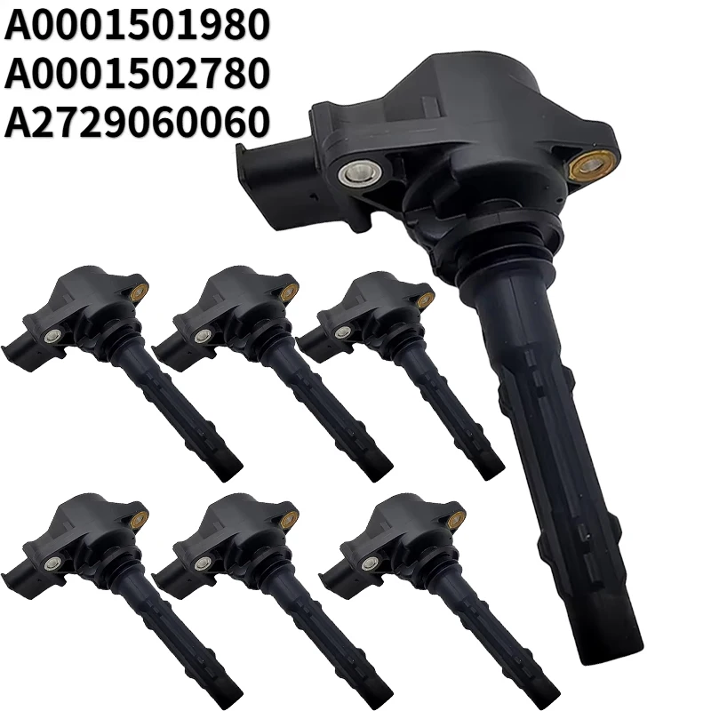 1/4/6Pcs A0001501980 A0001502780 A2729060060 For Mercedes Benz C63 C280 CL550 CLK350 CLS500 CLS550 E280 E350 Ignition Coil