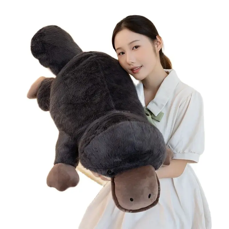 60-100CM New Platypus Plush Toy Lifelike Fluffy Platypus Soft Doll Real-life Stuffed Animals Toy Birthday Gift